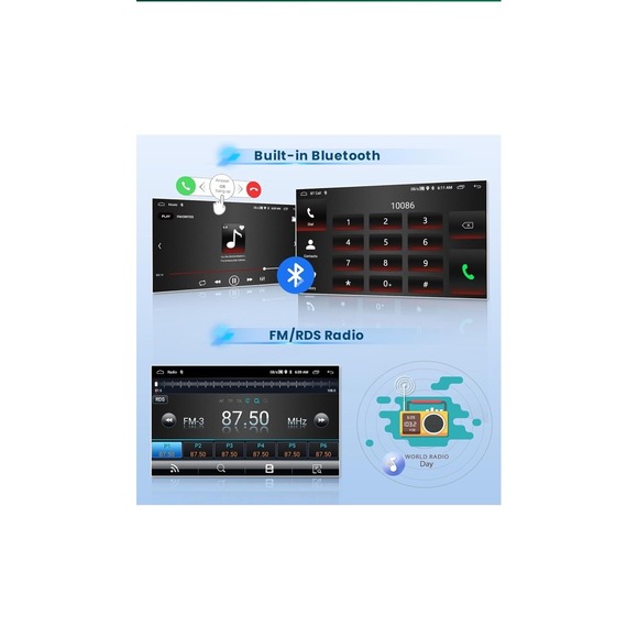 2007-2011 Toyota Camry 9" Car Stereo Radio Android 12 Carplay GPS Camera - Picture 7 of 11